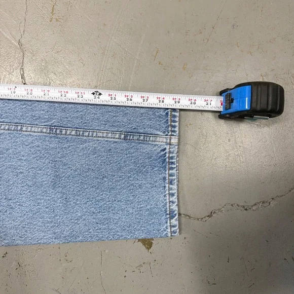 Vintage Levi's 505 Regular Fit Jeans Light Wash Orange Tab 36 x 29 - Picture 7 of 8